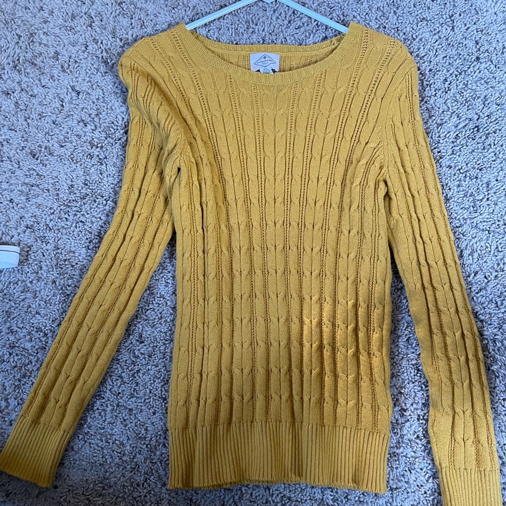 Yellow knit sweater